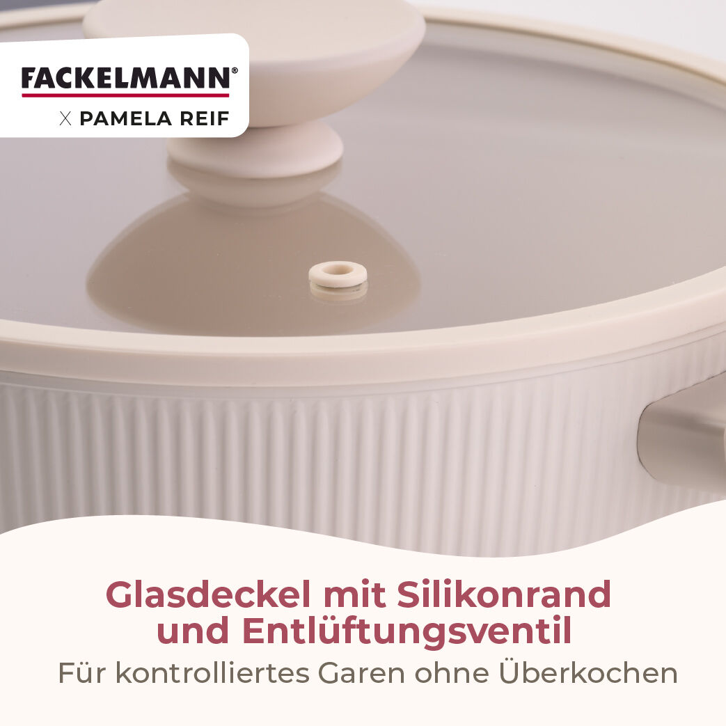 Pamela Reif Stielkasserolle mit Deckel Shell, Ø16cm
