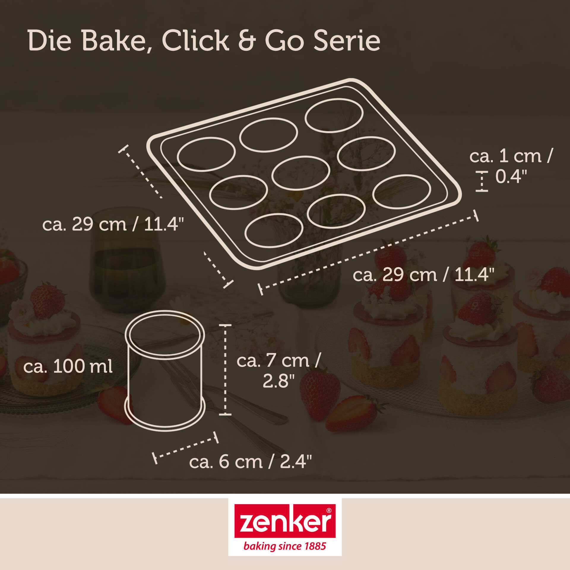 Mini Törtchen Backblech mit Törtchenretter, 9er