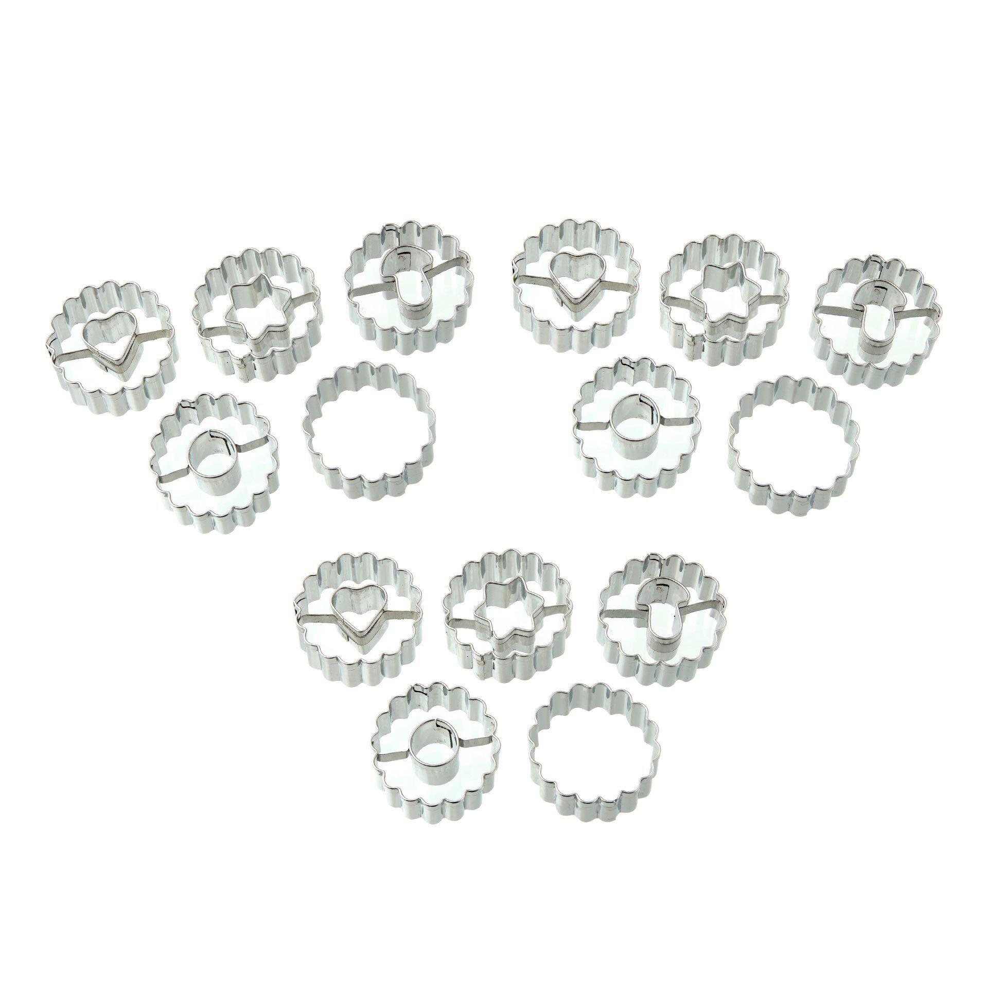 Ausstecher-Set "Linzer Plätzchen", 15-teilig