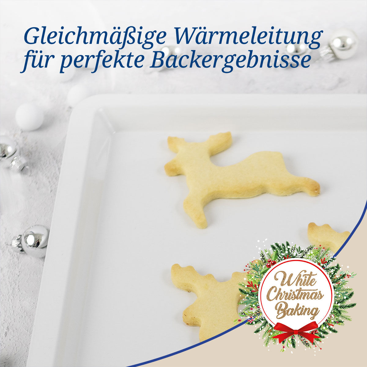 Back- und Plätzchenblech White Christmas Baking
