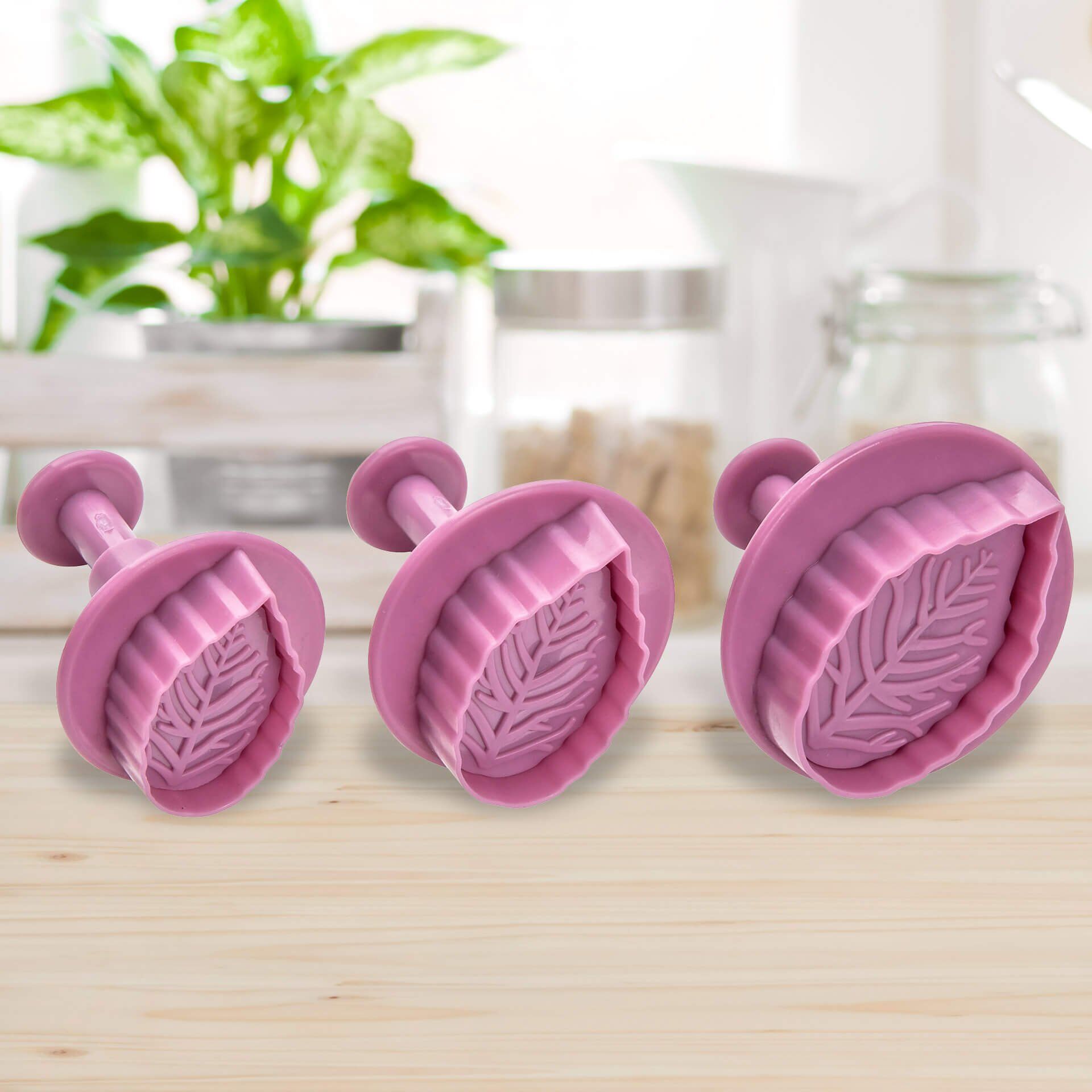 Fondantausstecher Blatt Easy Decorating, 3 Stk