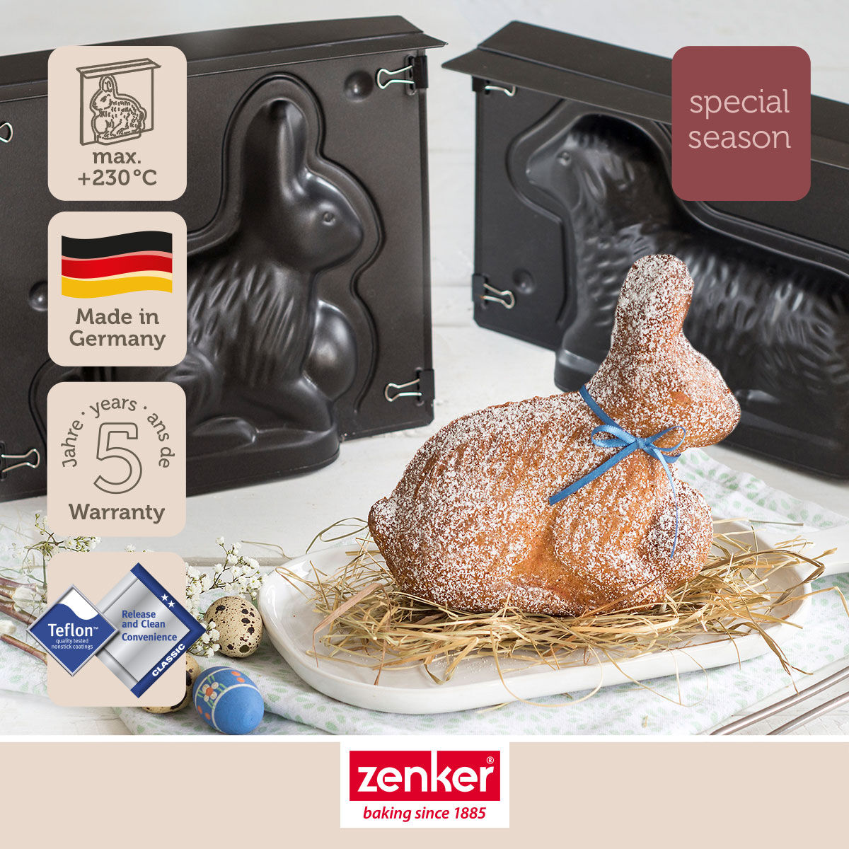 Backformen-Set "Hase und Lamm", 2-teilig