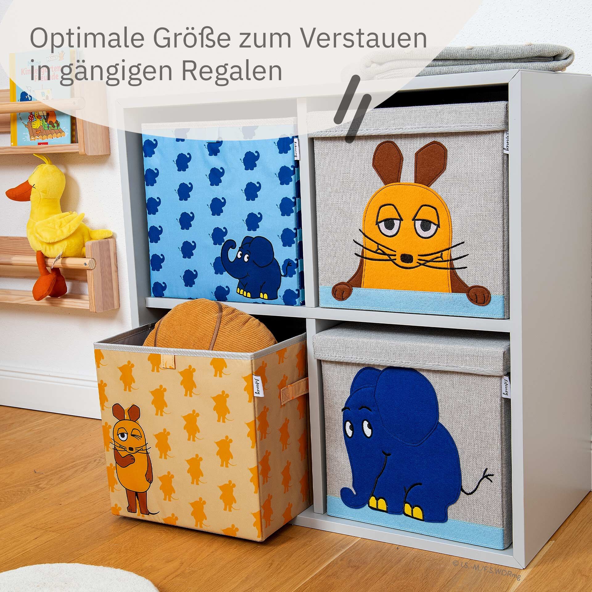 Aufbewahrungsbox DieMaus Elefant, blau