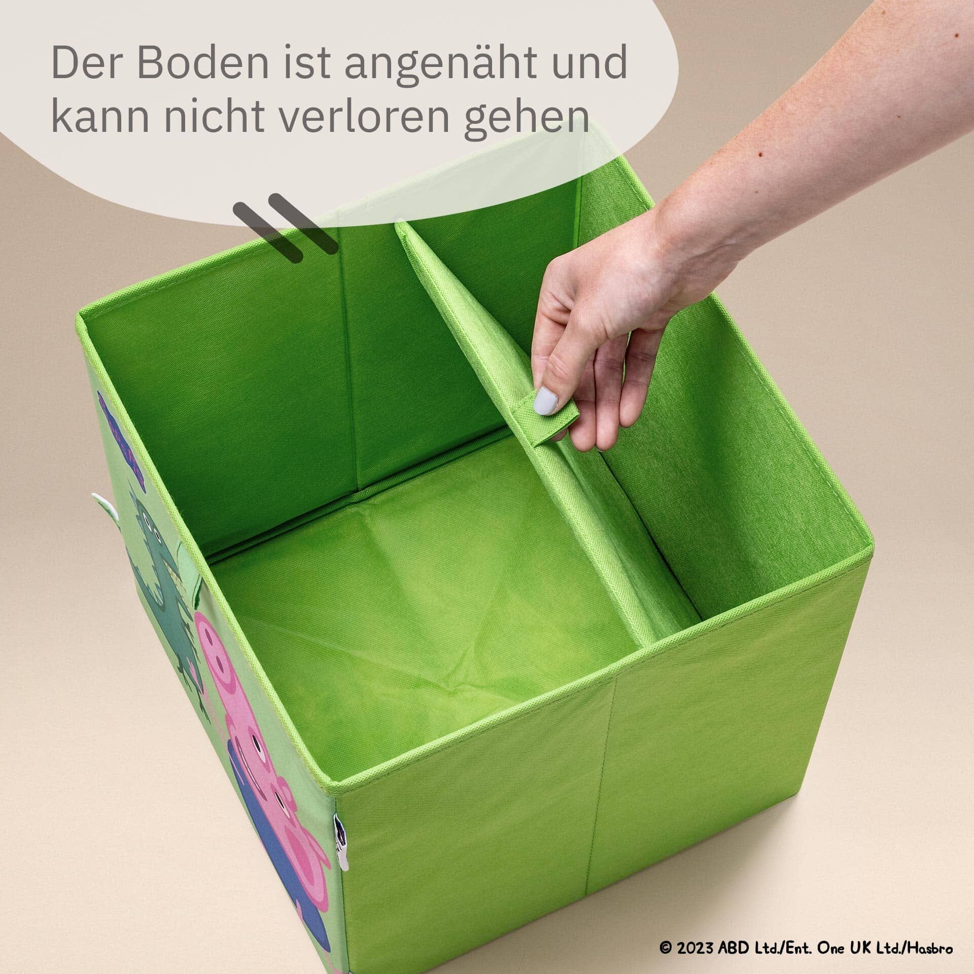 Aufbewahrungsbox Peppa Pig George und Dino, 30x30x30cm