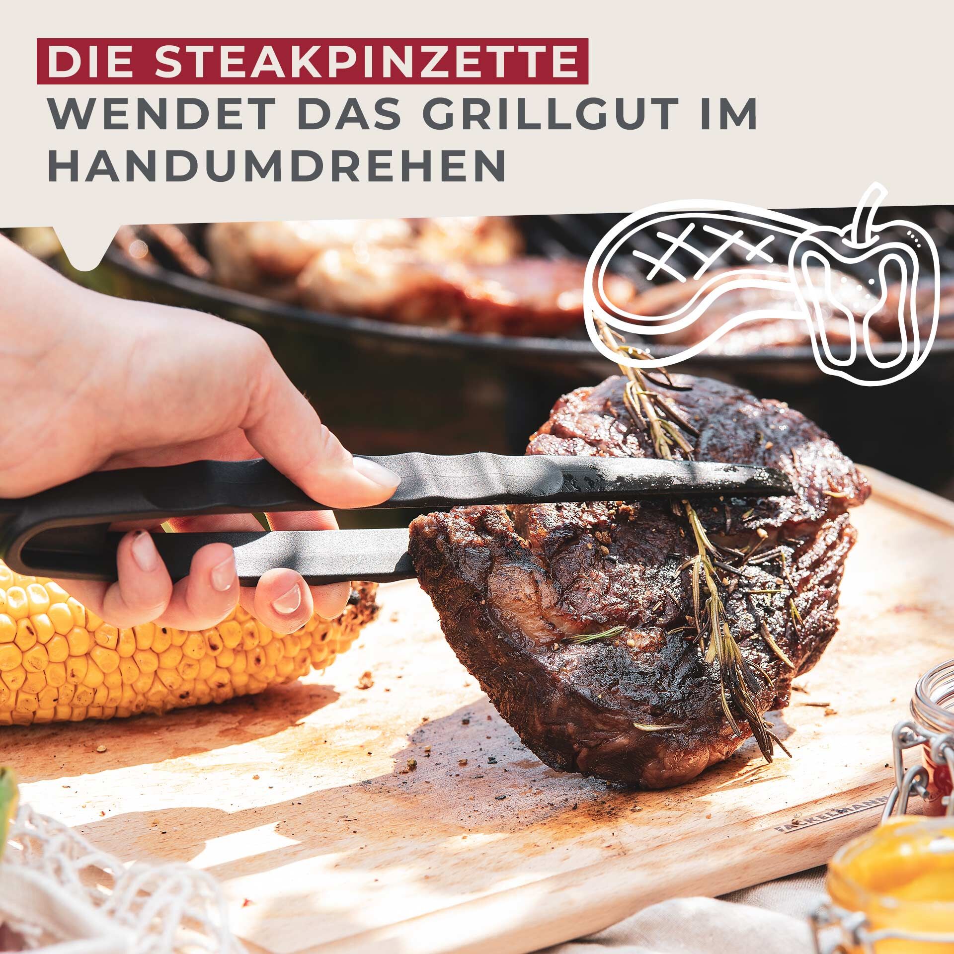 Zange, 29cm, schwarz