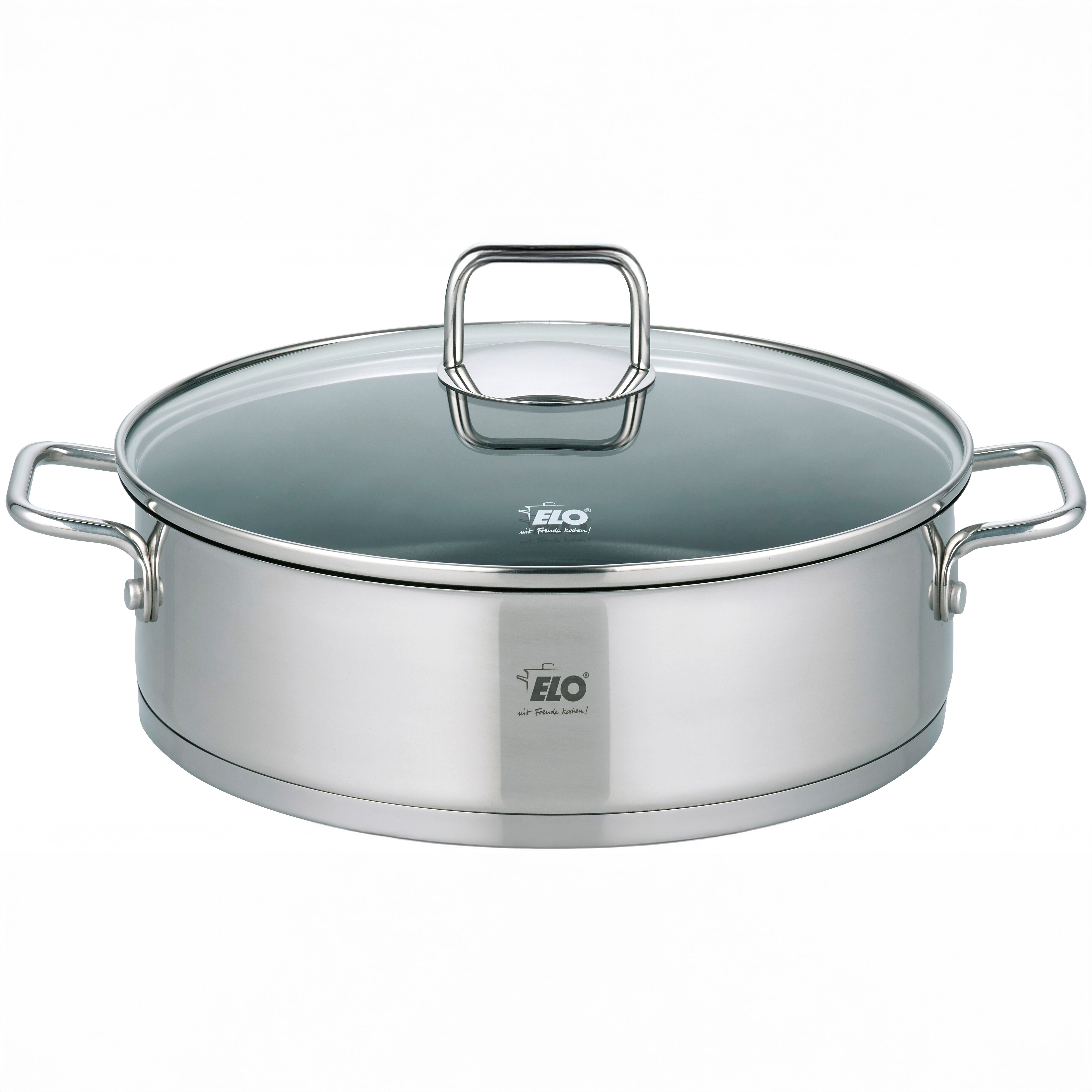 Servierpfanne Citrin mit Glasdeckel, Ø28cm