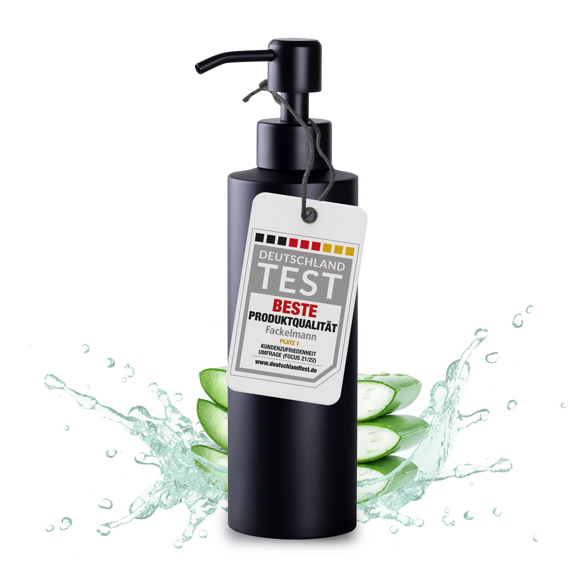 Seifenspender, 350ml, schwarz matt, Edelstahl