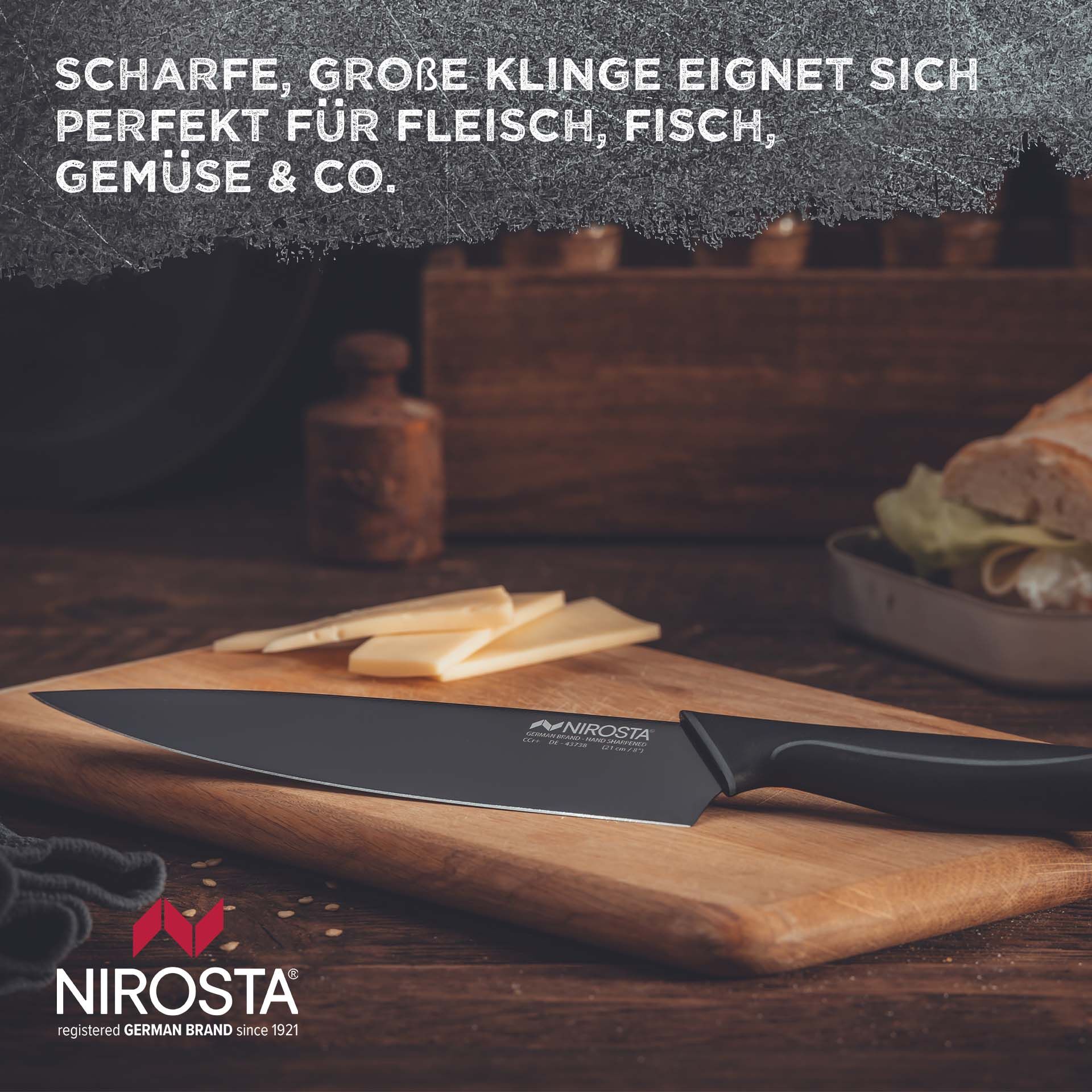 Kochmesser Wave, 21cm Klinge