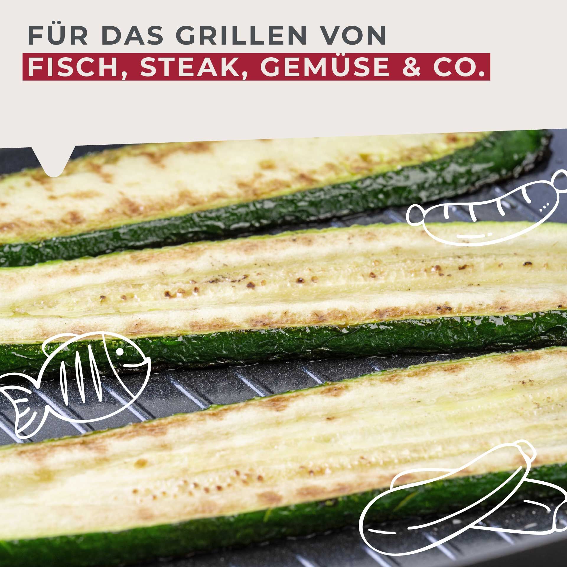 Grillpfanne Brandao, Keramik, antihaft, Ø28cm