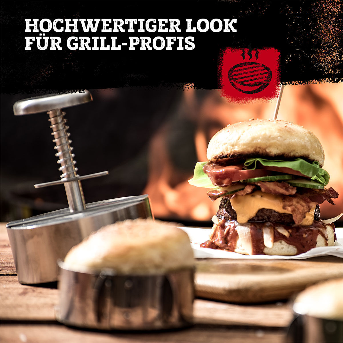 Profi-Burgerpresse, Edelstahl