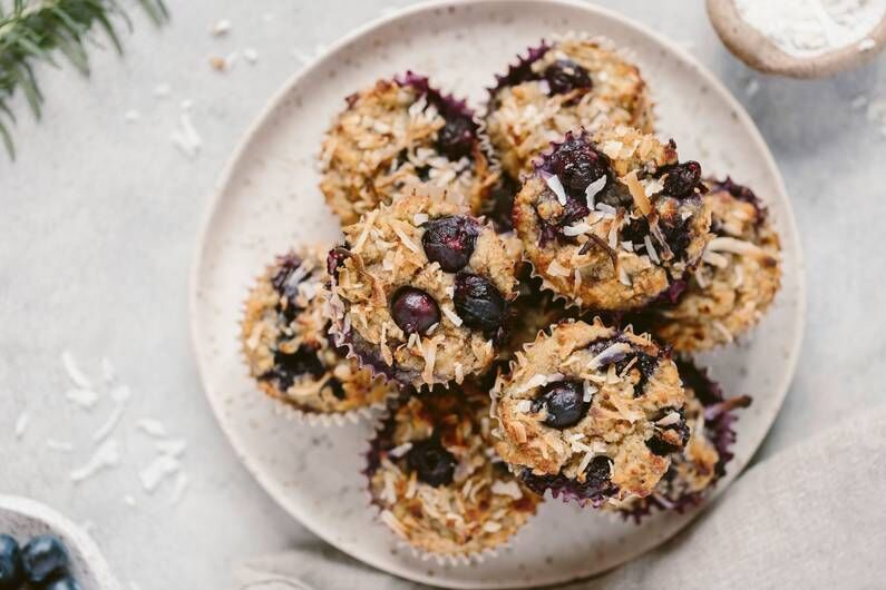 Glutenfreie Blaubeermuffins