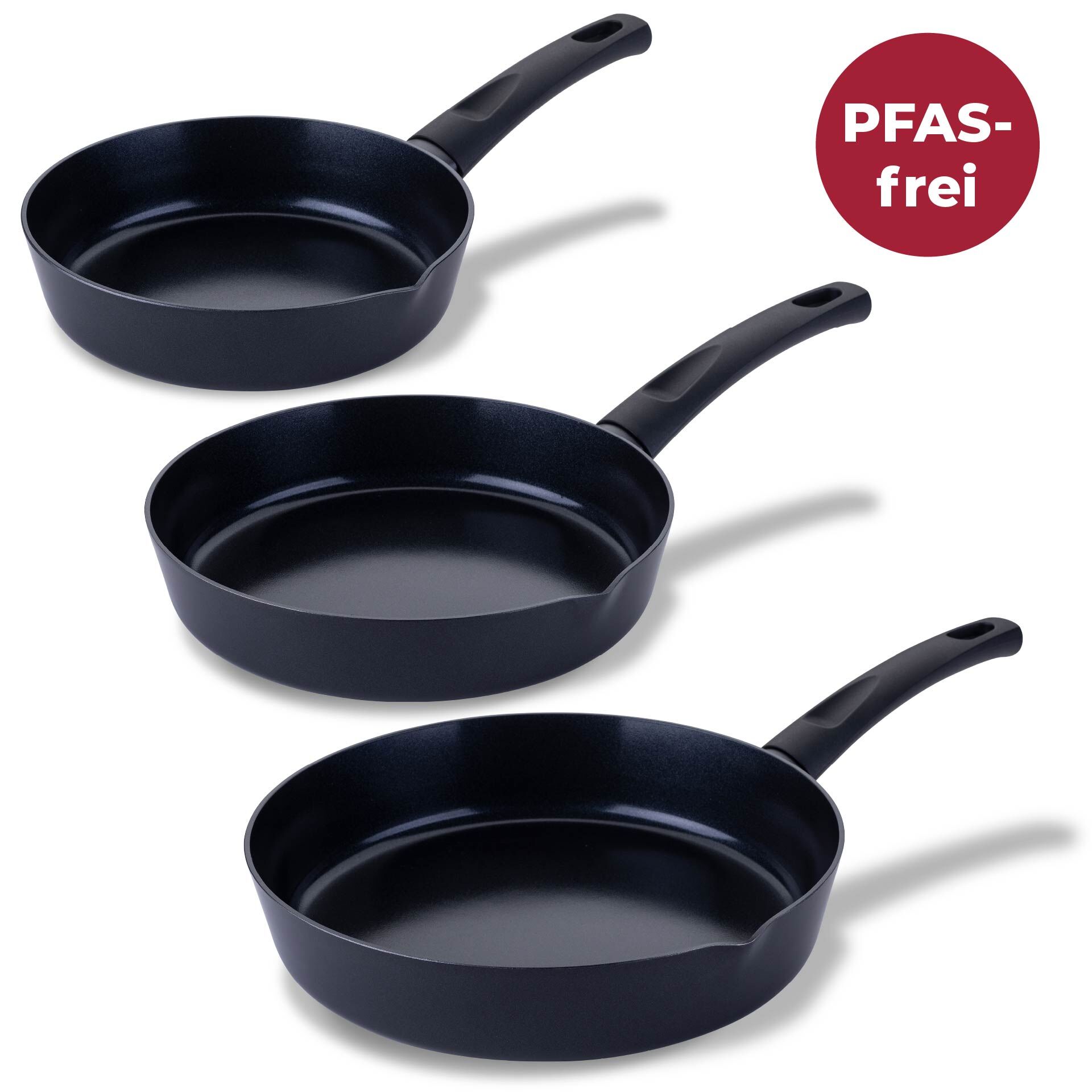Bratpfannen-Set "Highrise", Keramik, antihaft, Ø20/24/28cm, 3-tlg.