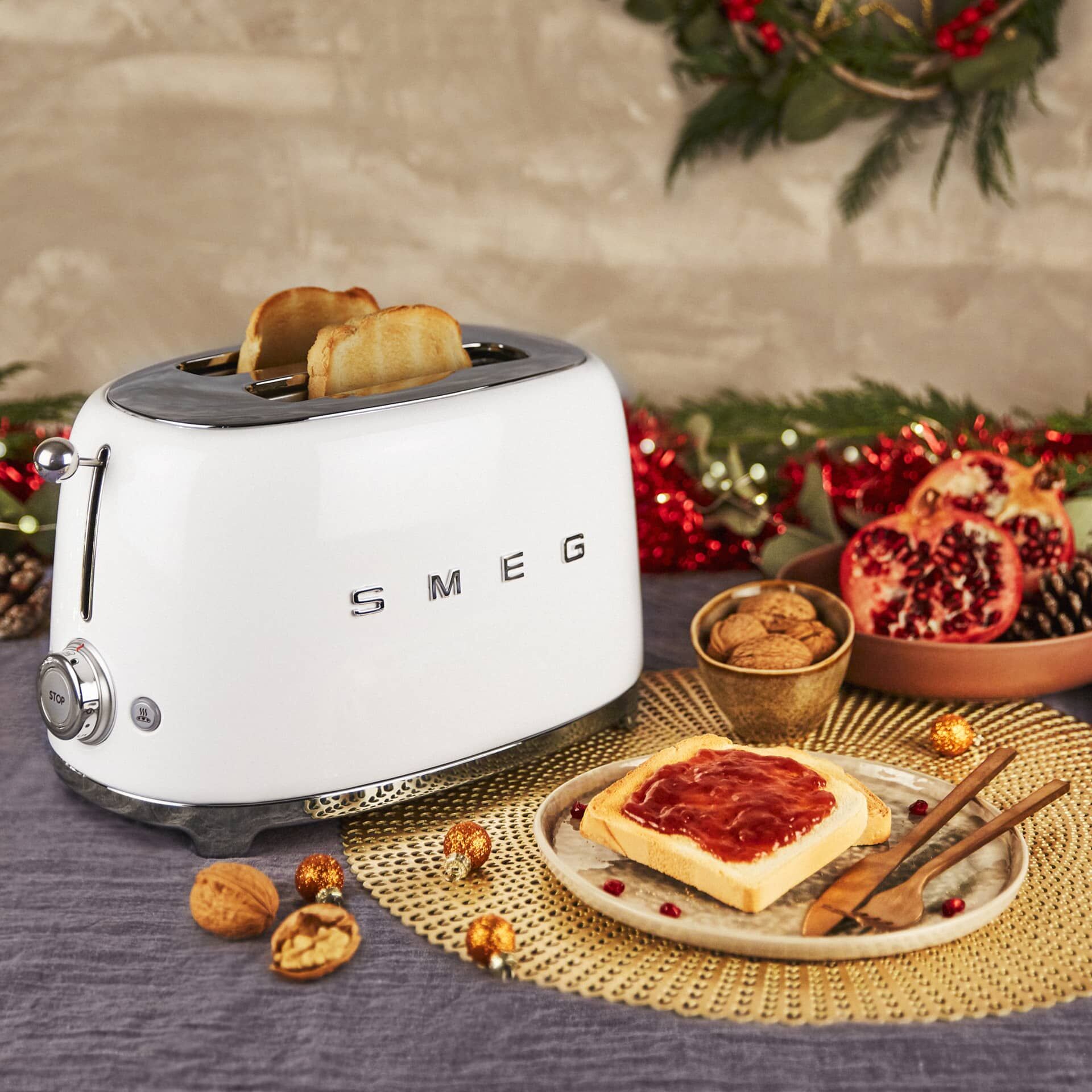 2-Schlitz-Toaster Kompakt Weiß