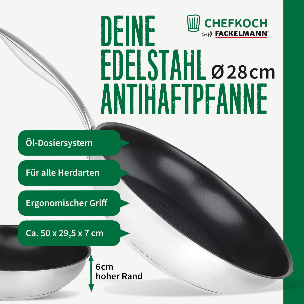 Bratpfanne München, Antihaft, Ø28cm