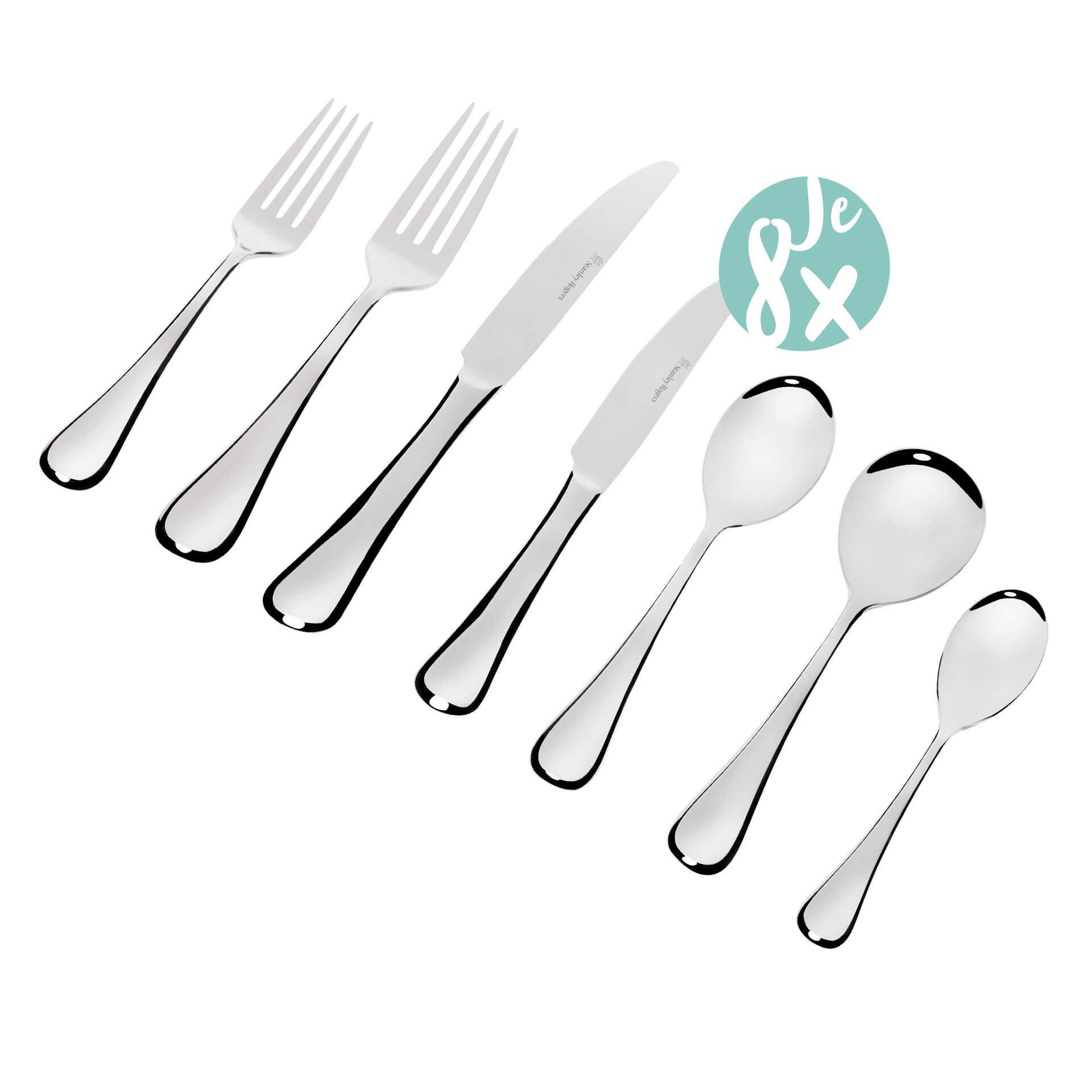 Besteck-Set "Chelsea", Edelstahl, 56-teilig