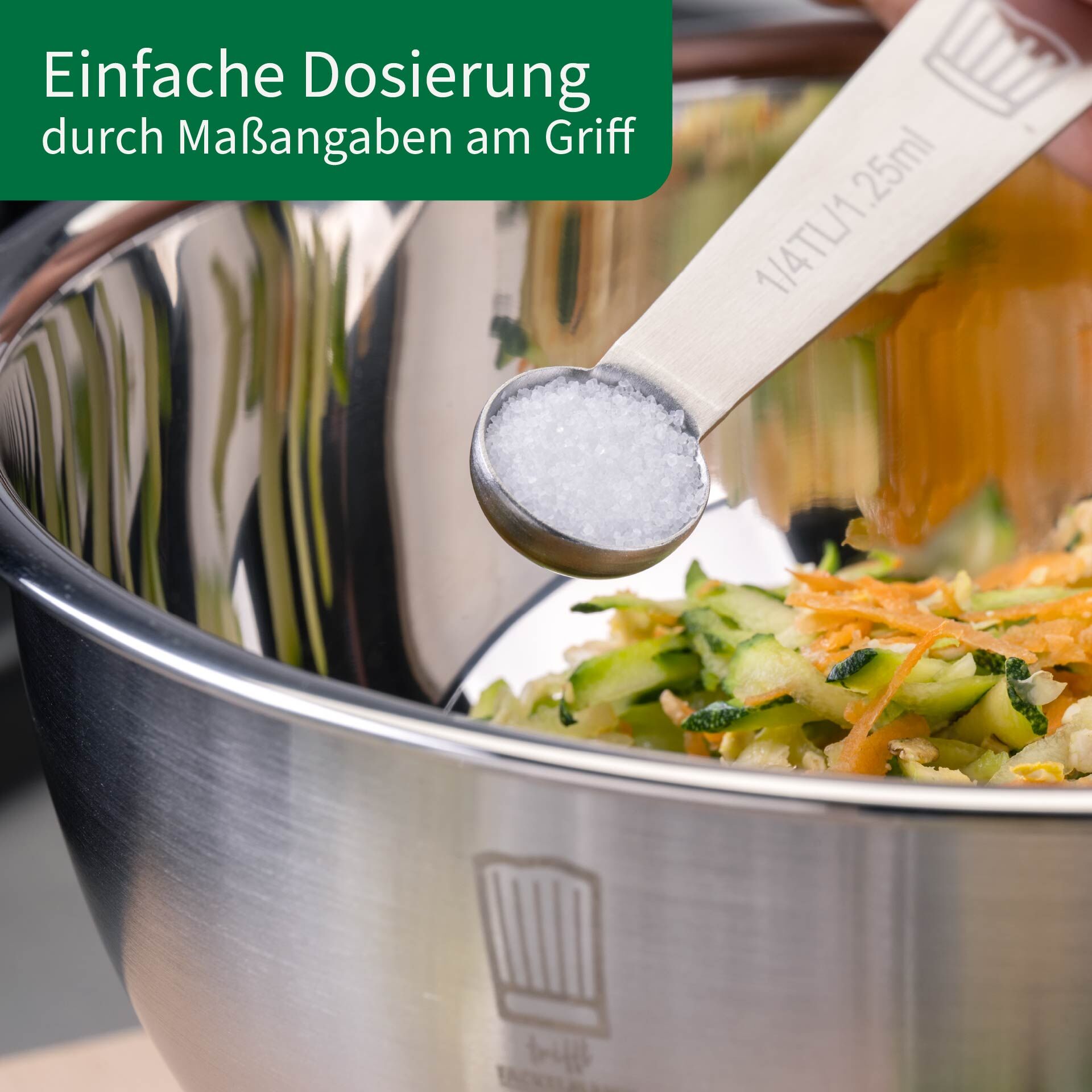 Messlöffelset, Edelstahl, 7-teilig