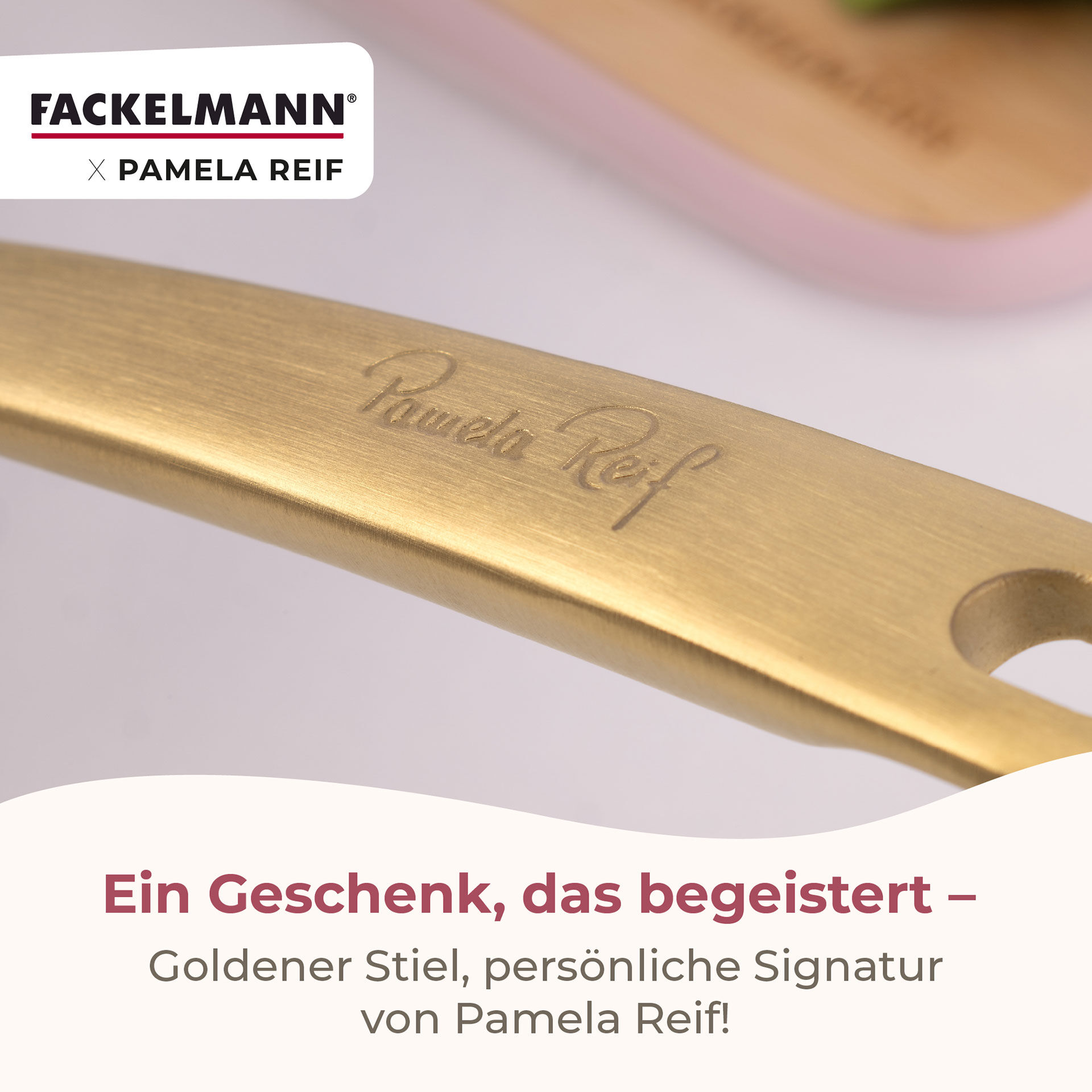 Pamela Reif Stielkasserolle mit Deckel Signature, Ø16cm