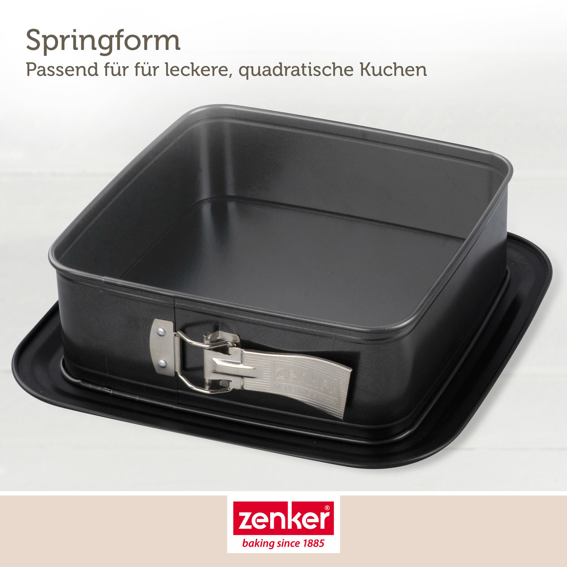 Springform quadratisch Bake, Click & Go, 24x24cm