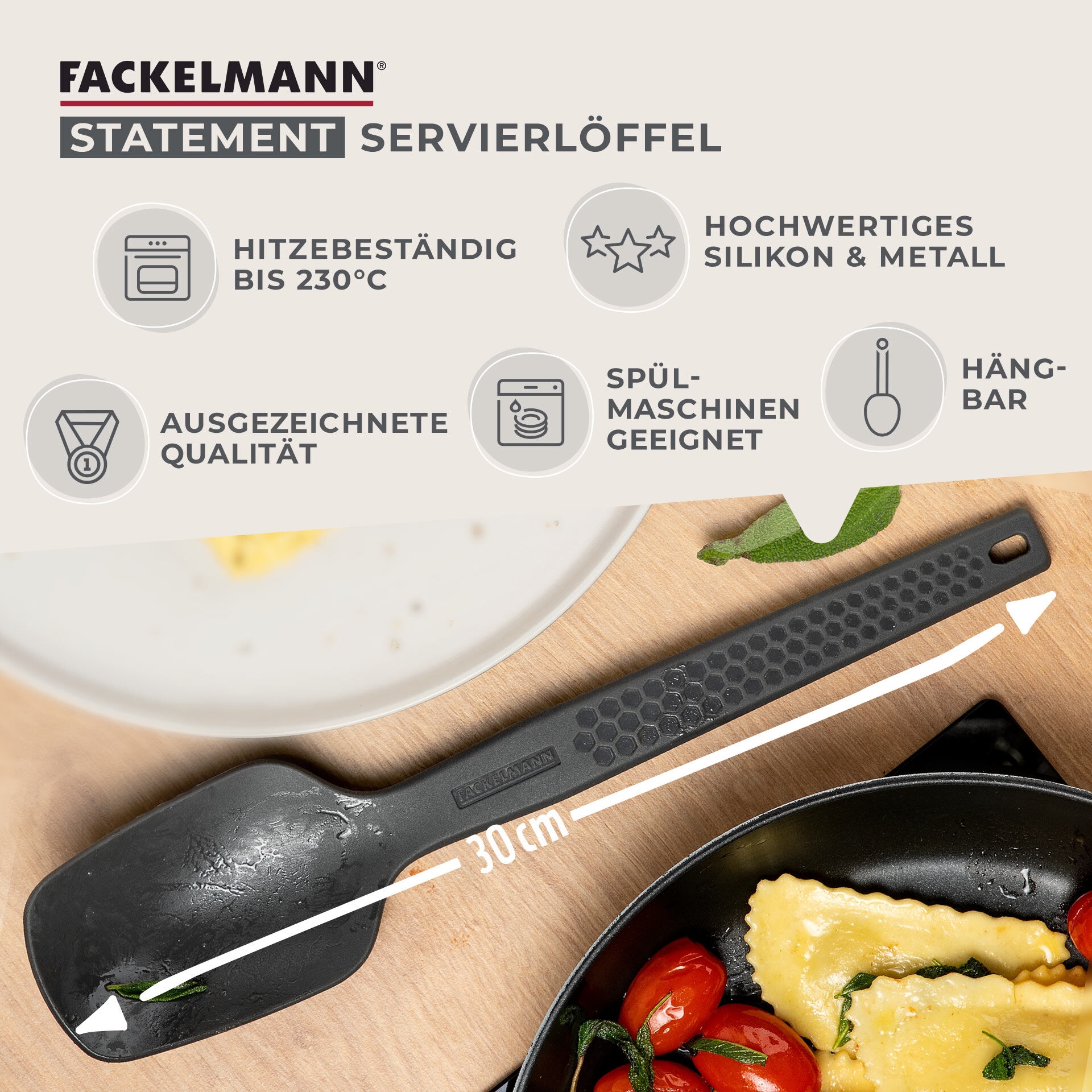 Servierlöffel Statement, Silikon
