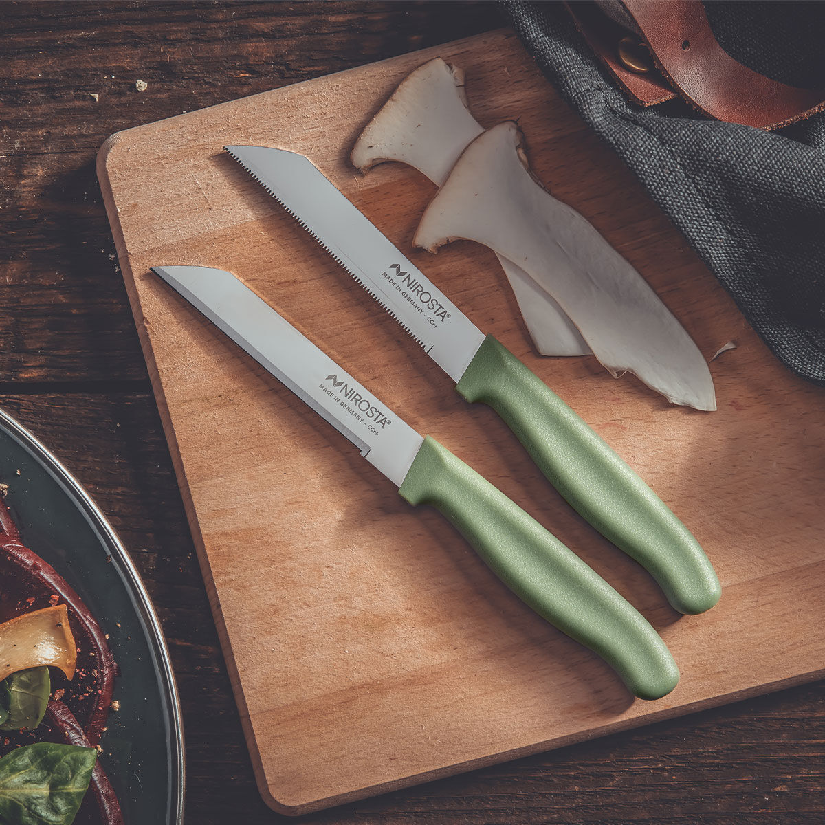 Gemüsemesser-Set Elemental, 2 Stück, grün