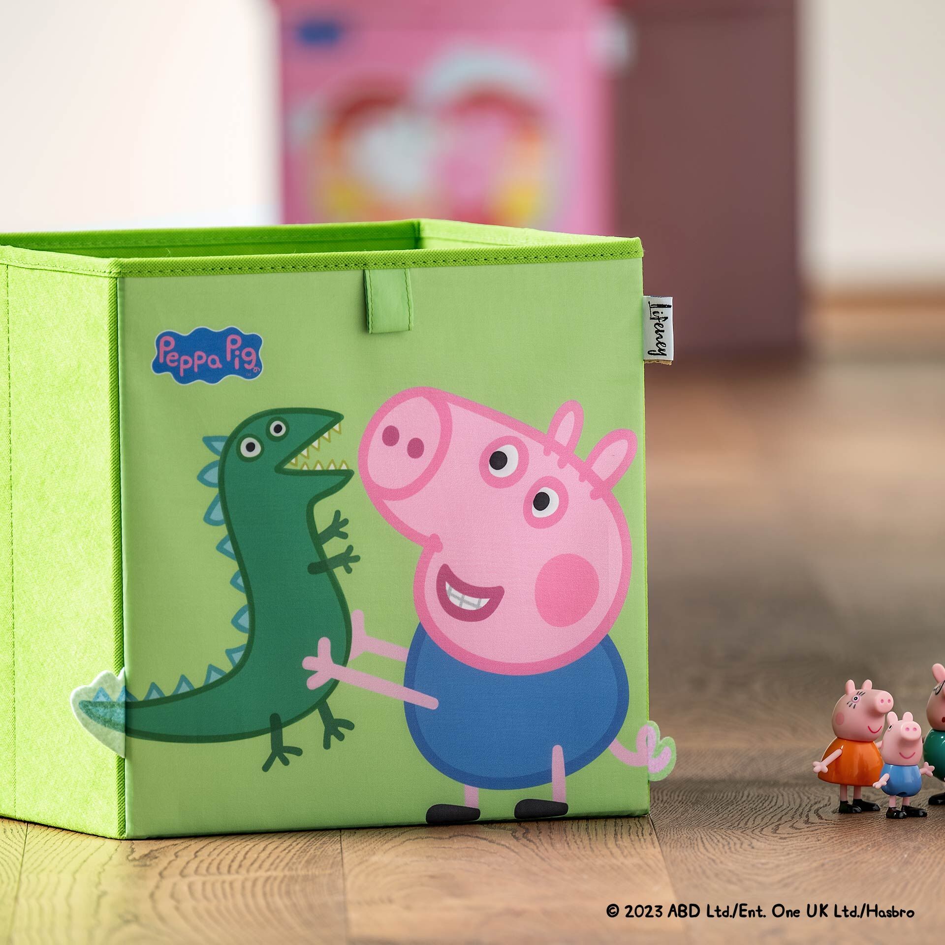 Aufbewahrungsbox Peppa Pig George und Dino, 30x30x30cm