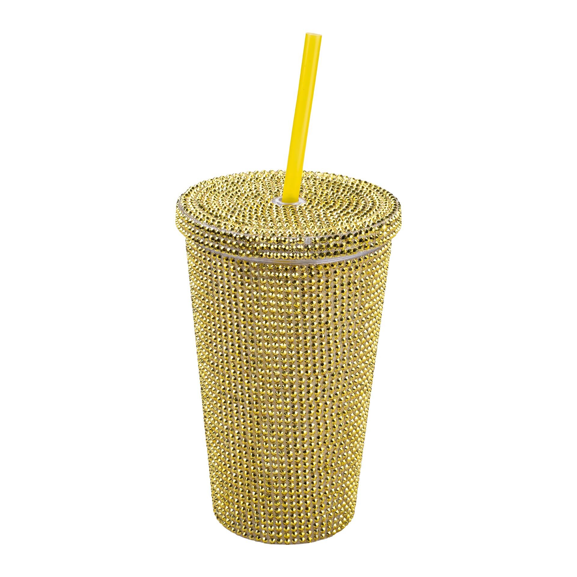 Trinkbecher Gold, Strass, 500ml