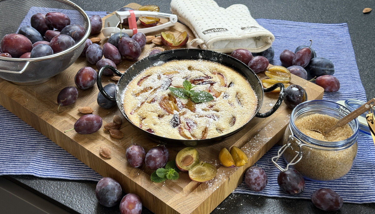 Pfannkuchen mit Pflaumen