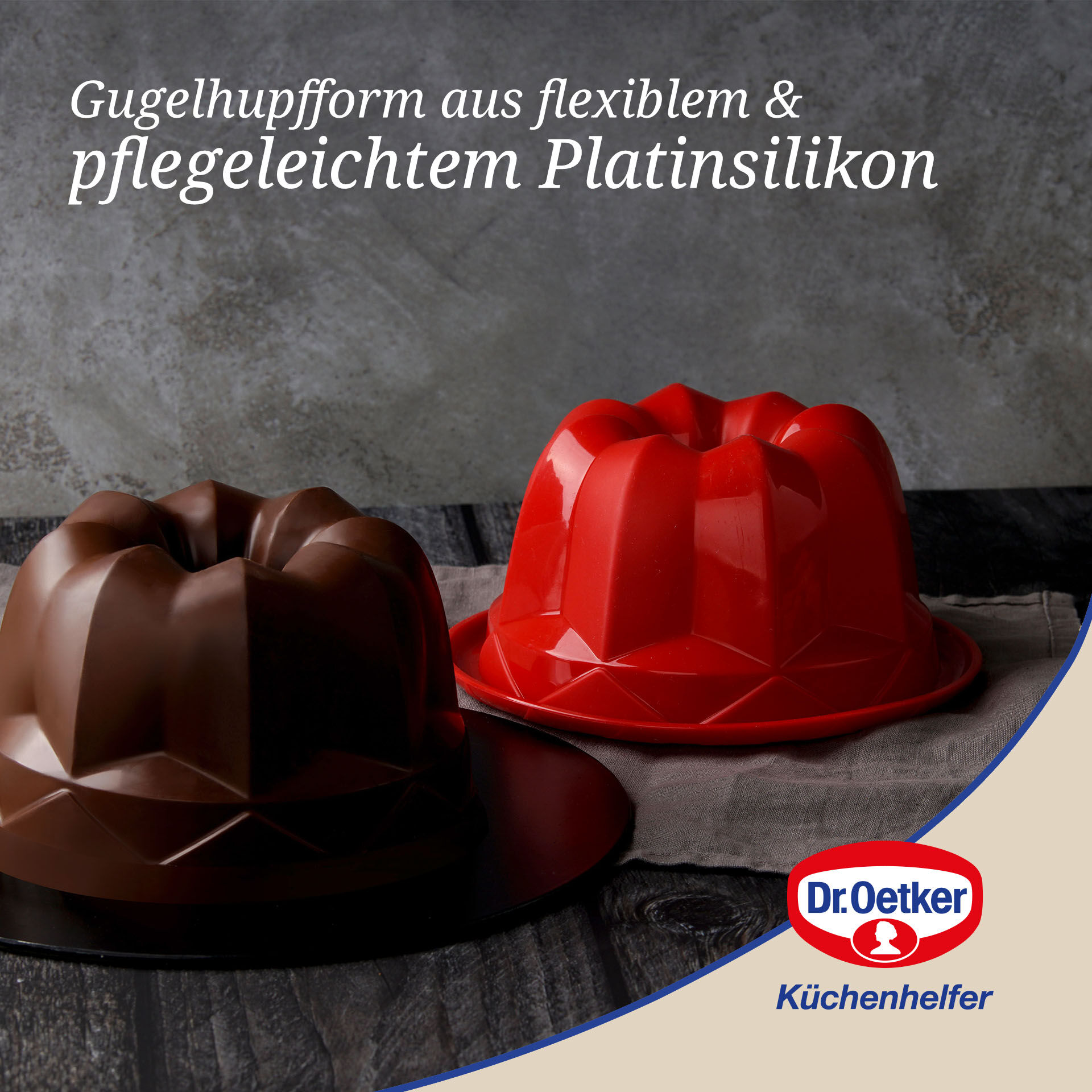 Gugelhupfform Flexxibel Love, Ø18cm, Silikon