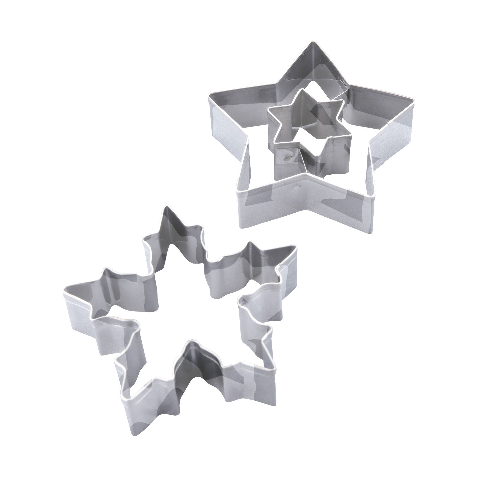 Ausstecher-Set Schneeflocke & Stern, 2-teilig