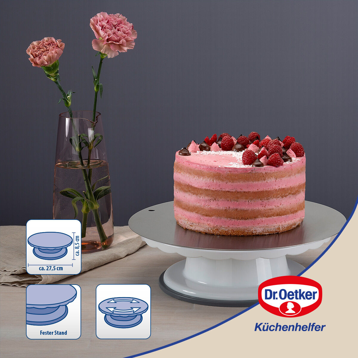 Tortenplatte drehbar little layer cakes, Ø27cm