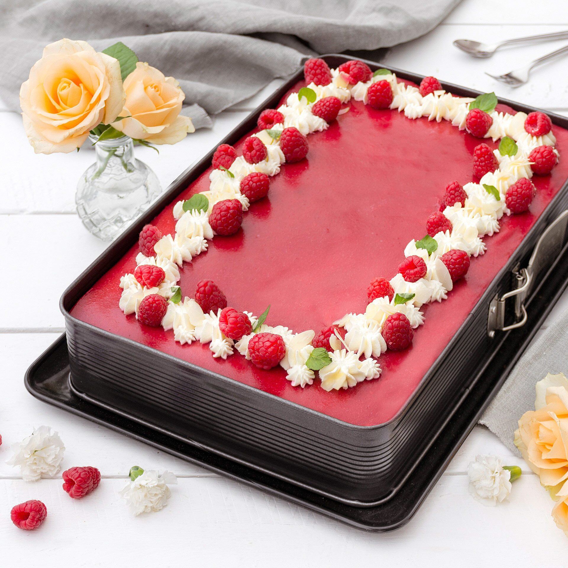  Springform rechteckig mit Auslaufschutz Deluxe, 42x29cm