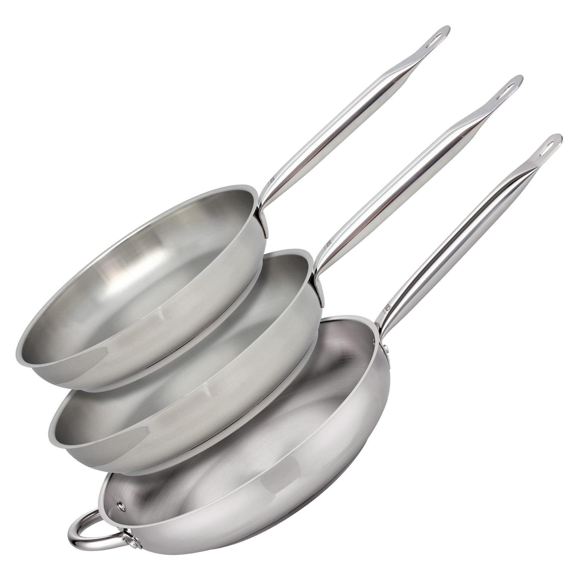 Bratpfannen-Set "Profi-Therm", Edelstahl, 3-teilig