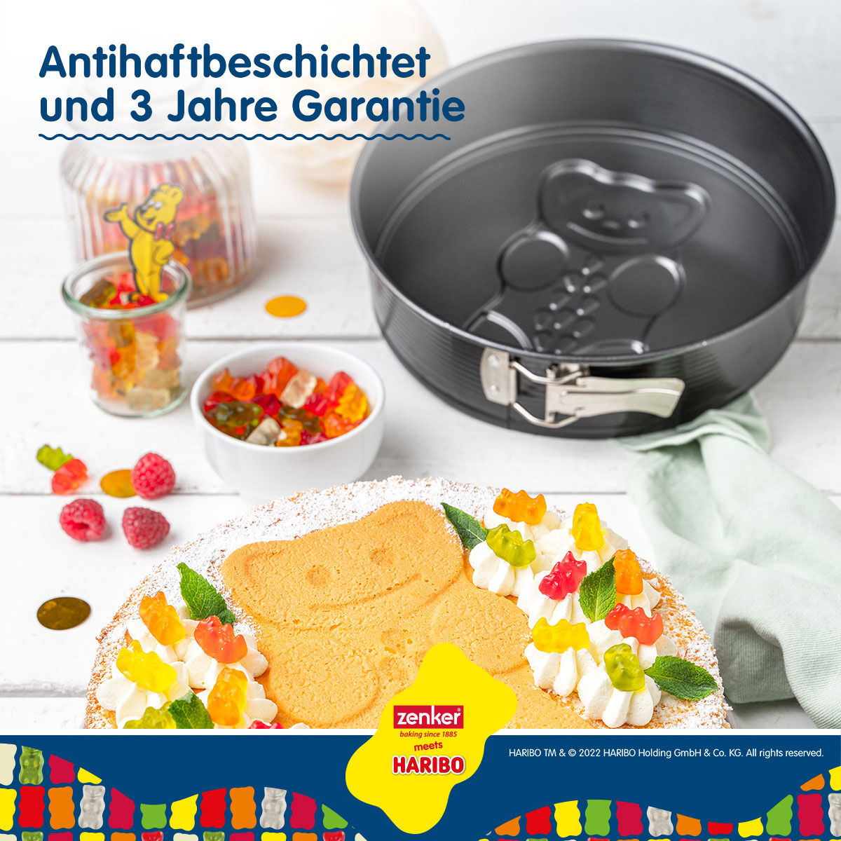 Springform mit Motivboden HARIBO Goldbär, Ø26cm