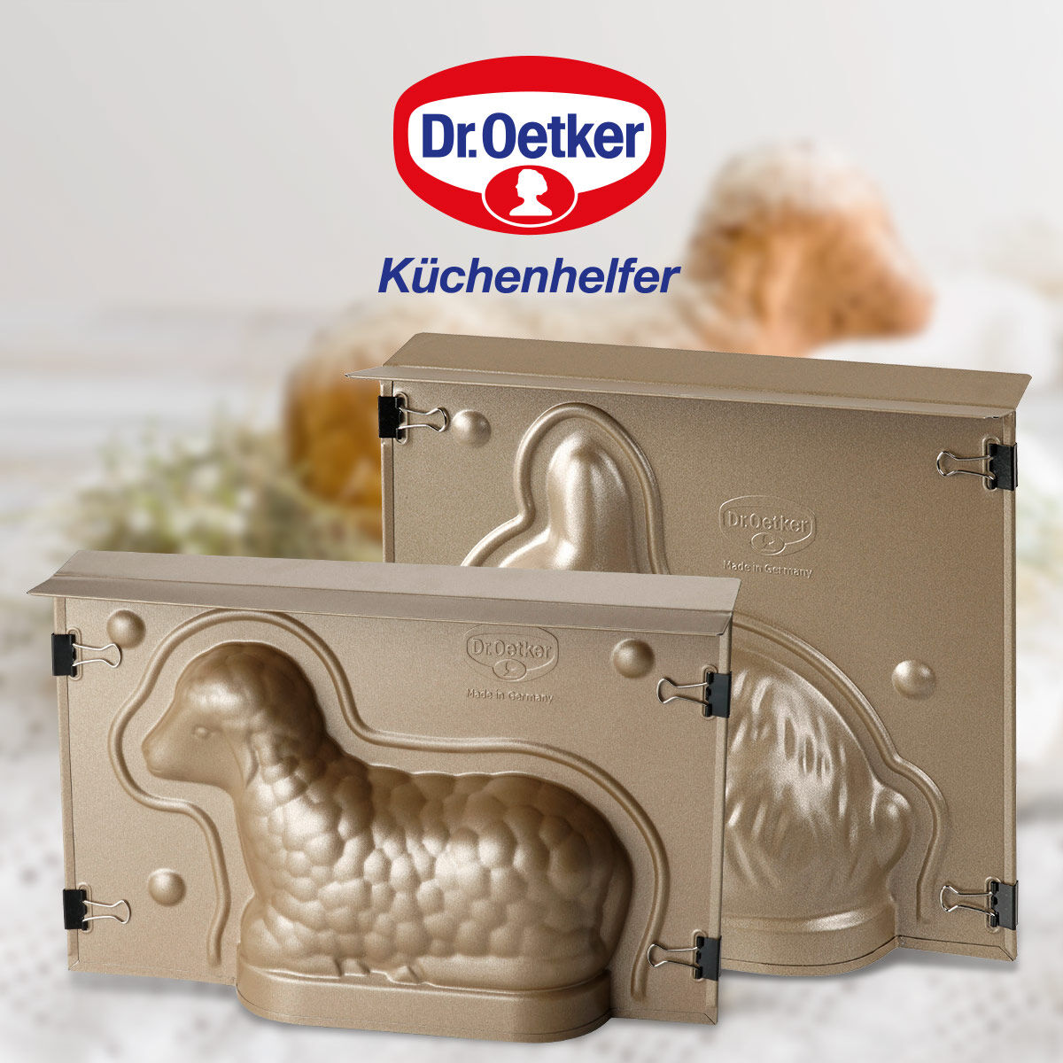 Backformen-Set "Hase und Lämmchen gold", 2-teilig