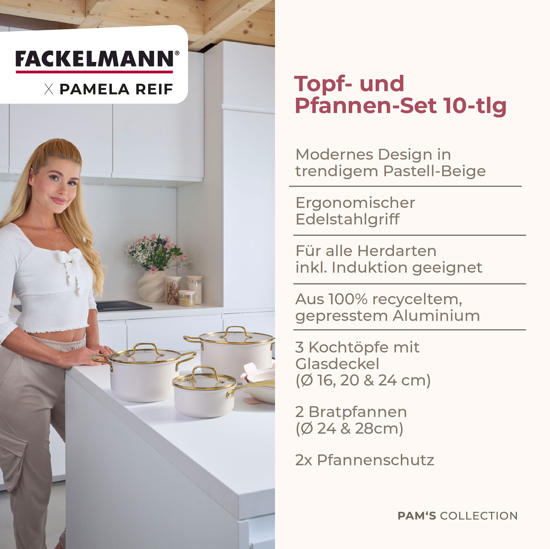 Pamela Reif Kochgeschirr-Set Signature, 10-teilig