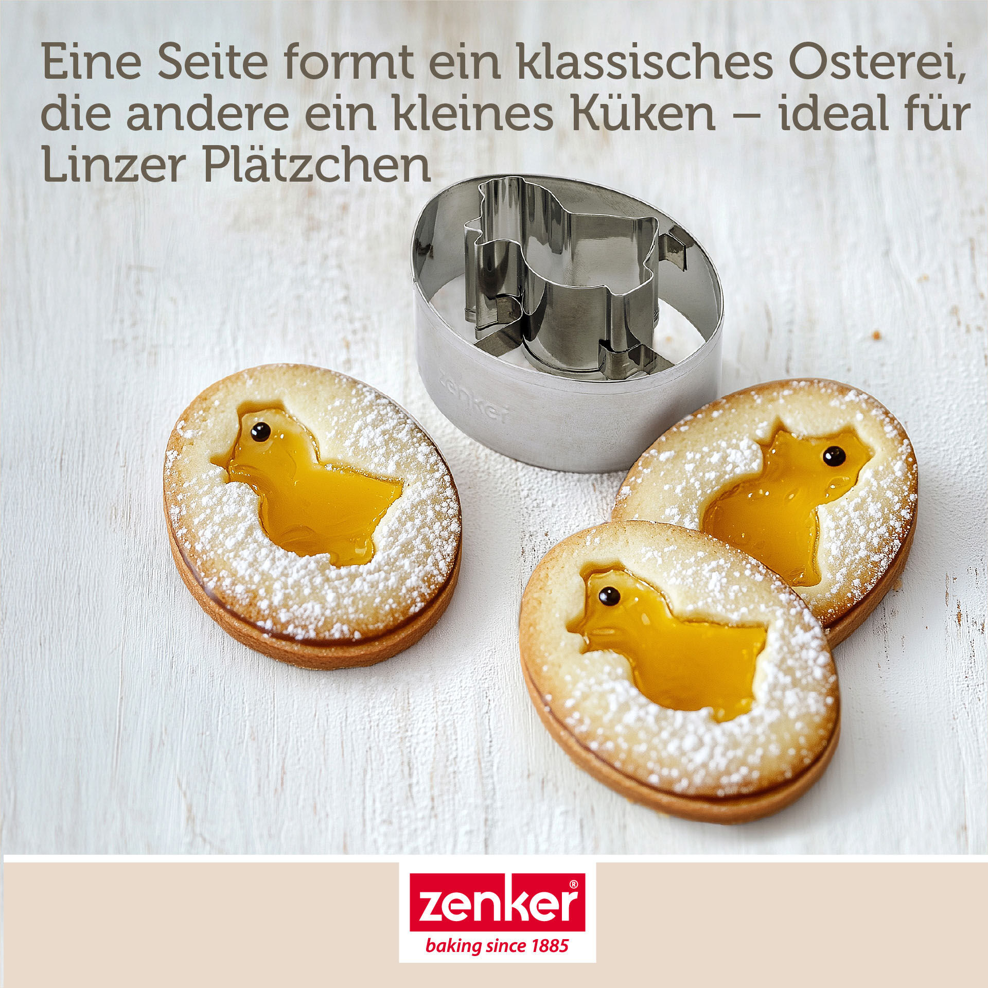 Ausstecher Linzer Osterei mit Küken