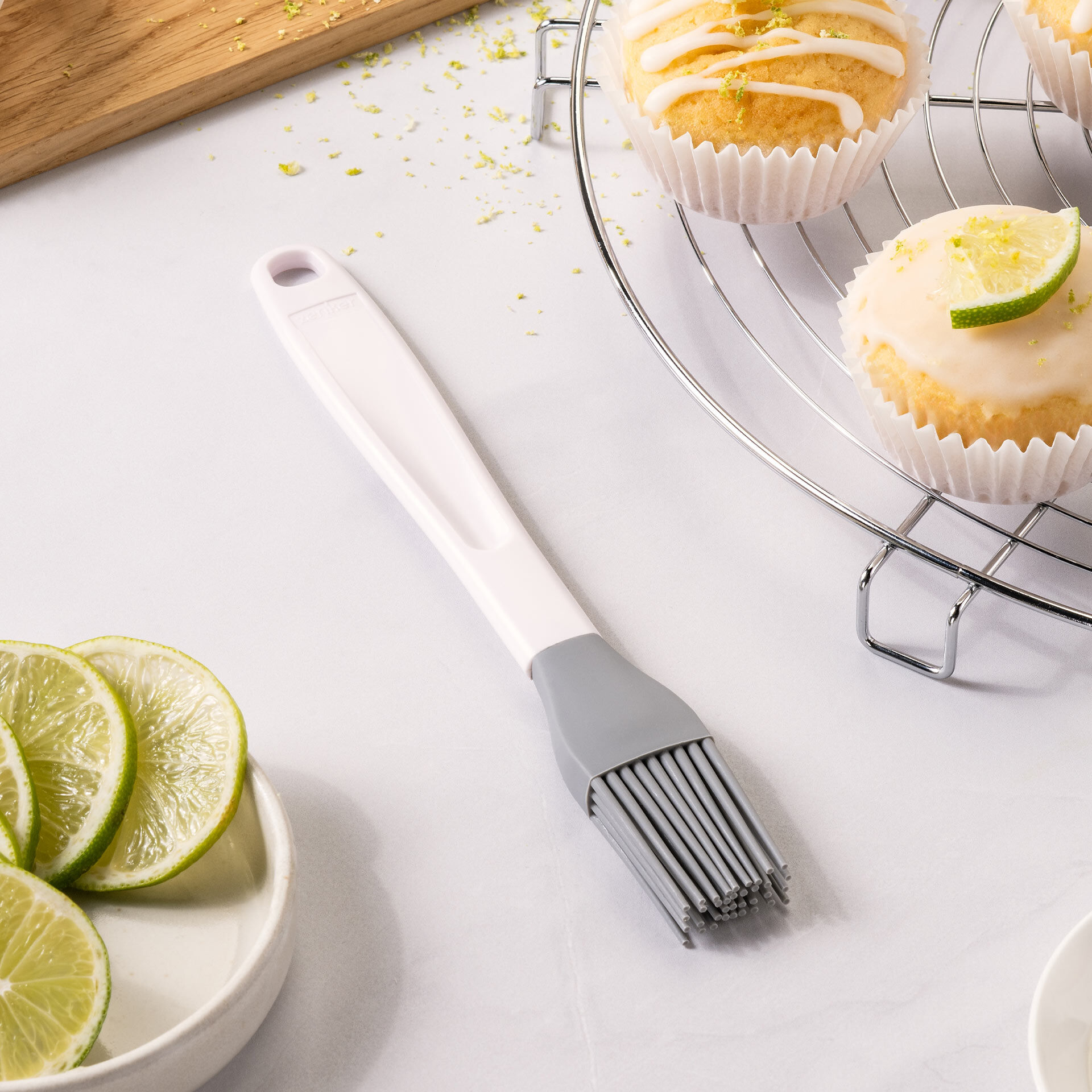 Backpinsel Pure Elegance, hellgrau, Silikon