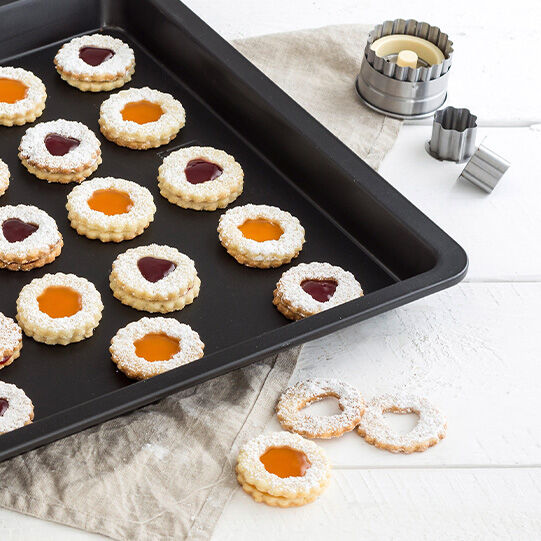 Plätzchen mit Marmeladen-Füllung 