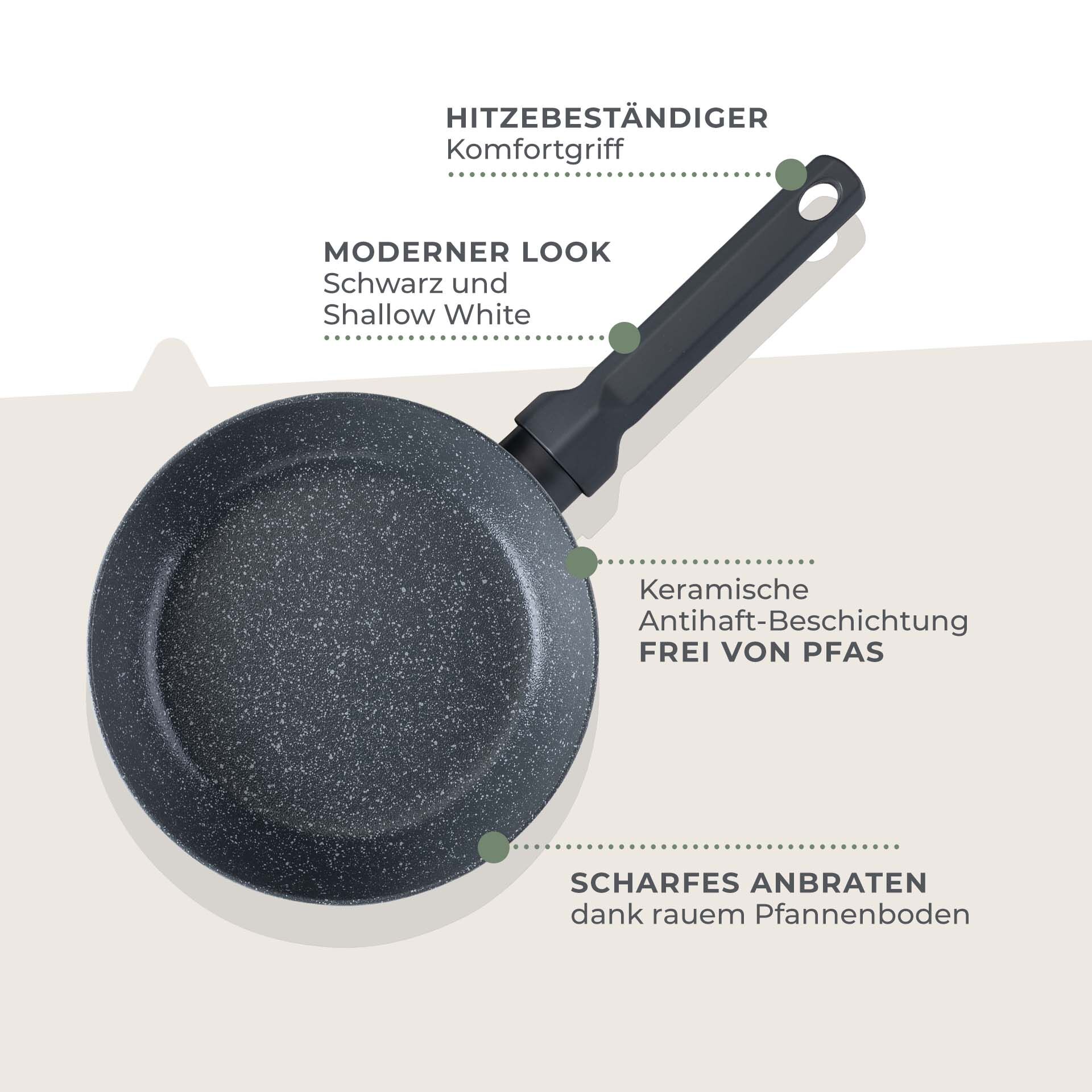 Bratpfanne Balance, Keramik, antihaft, Ø20cm