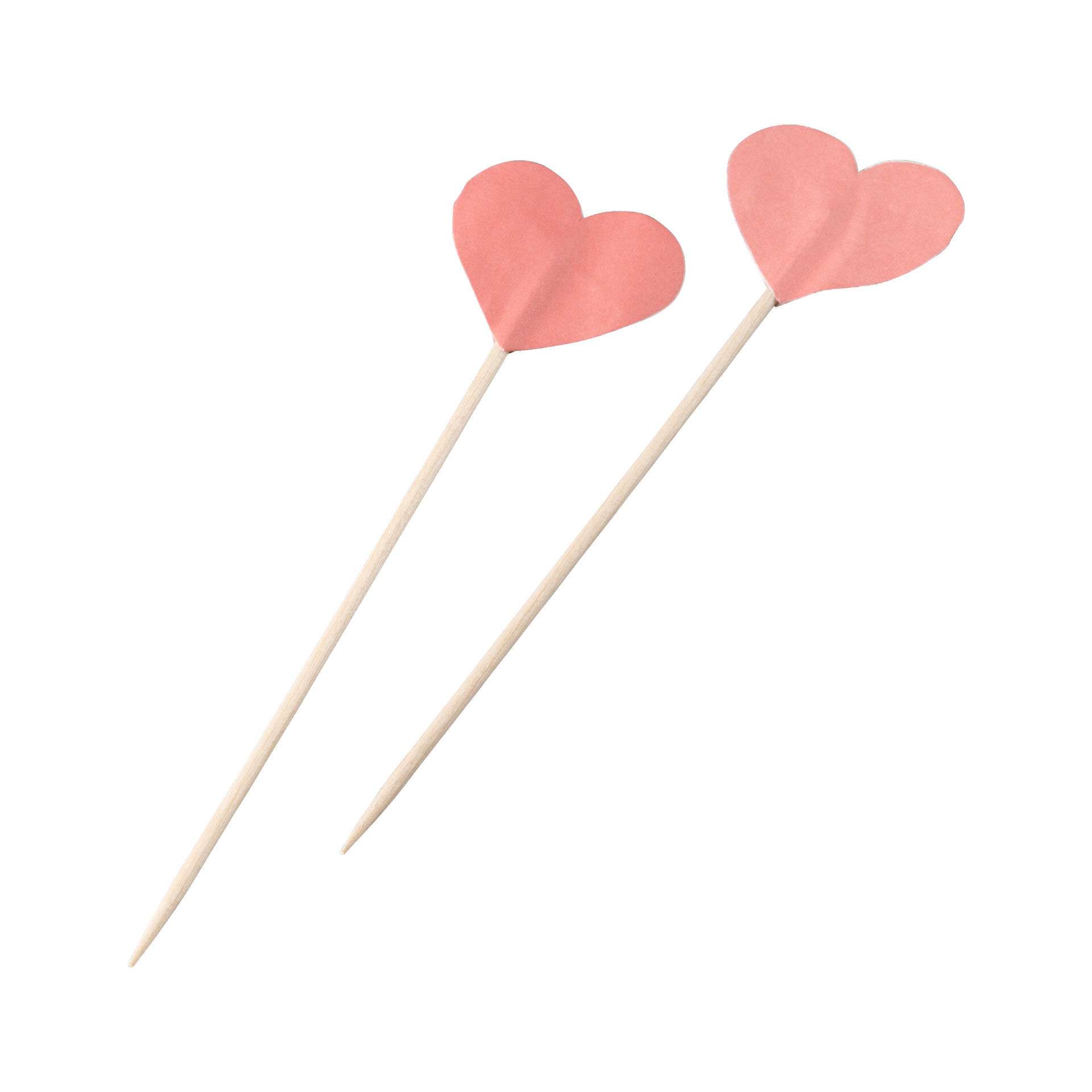 Herzpicker, 12cm, 25 Stk, FSC™-zertifiziertes Birkenholz