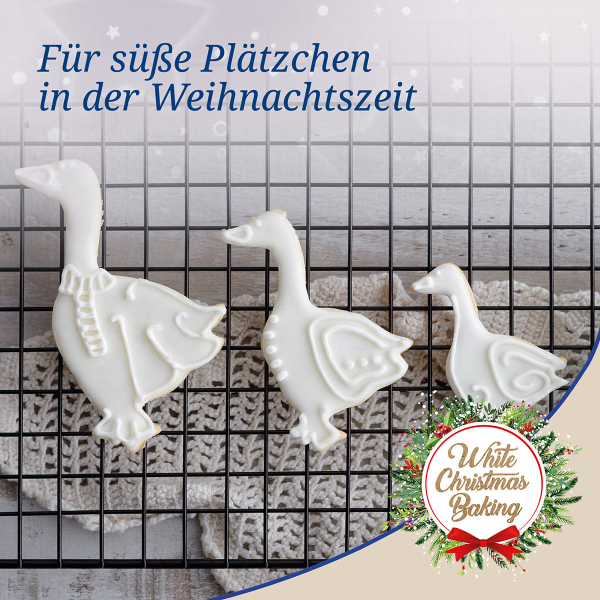 Ausstecher Gansfamilie White Christmas Baking, 3-teilig