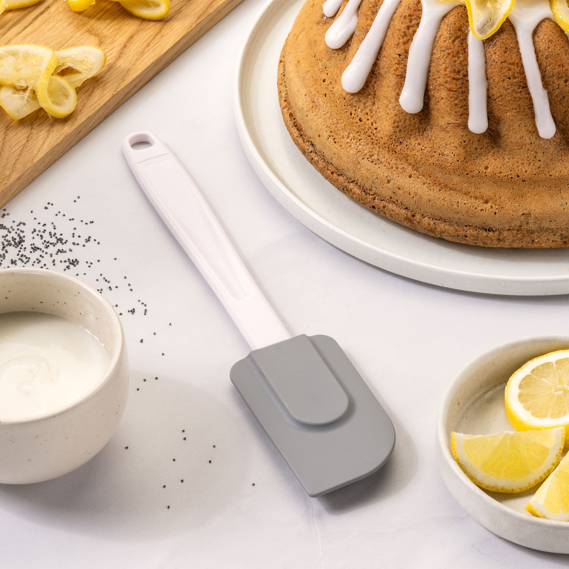Teigschaber Pure Elegance, hellgrau, Silikon