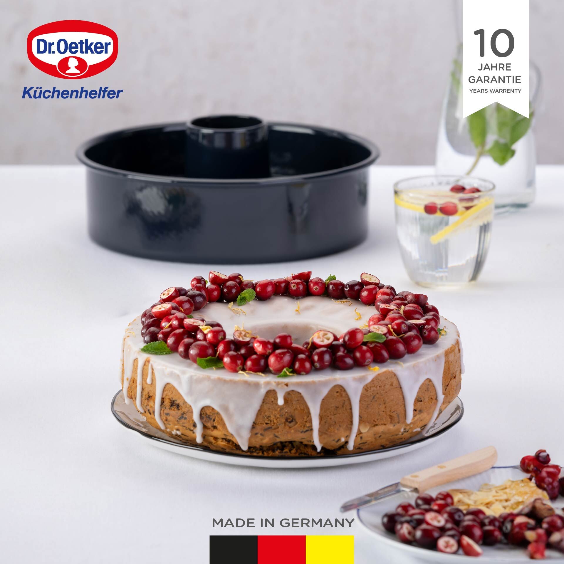 Backform mit Flach- und Rohrboden Back-Liebe Emaille, Ø26cm