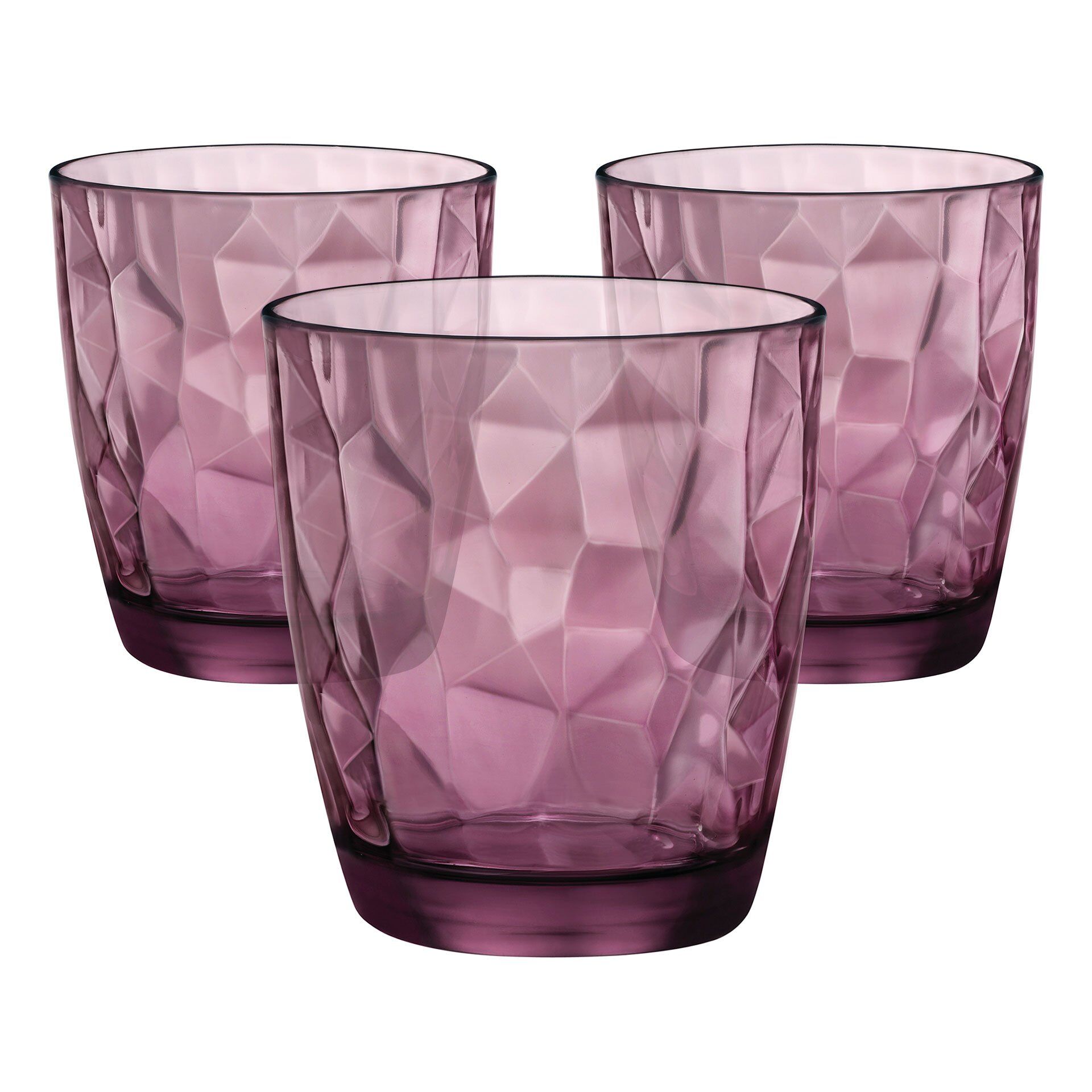 Wassergläser Diamond, 300 ml, 3 Stück, lila