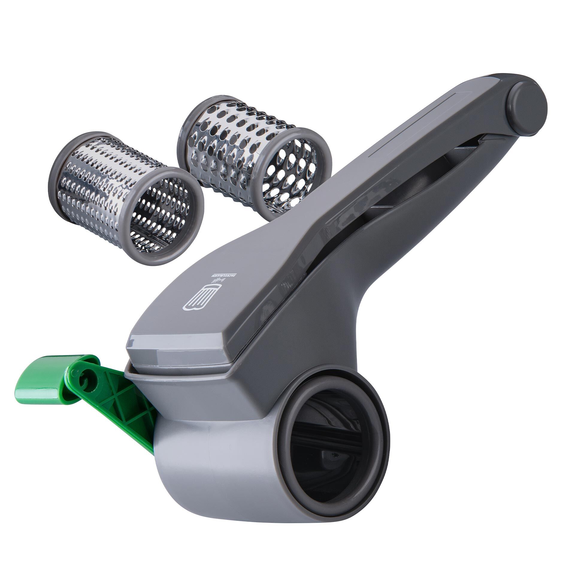 Chefkoch trifft Fackelmann Trommelreibe mit 3 Edelstahl-Trommeln