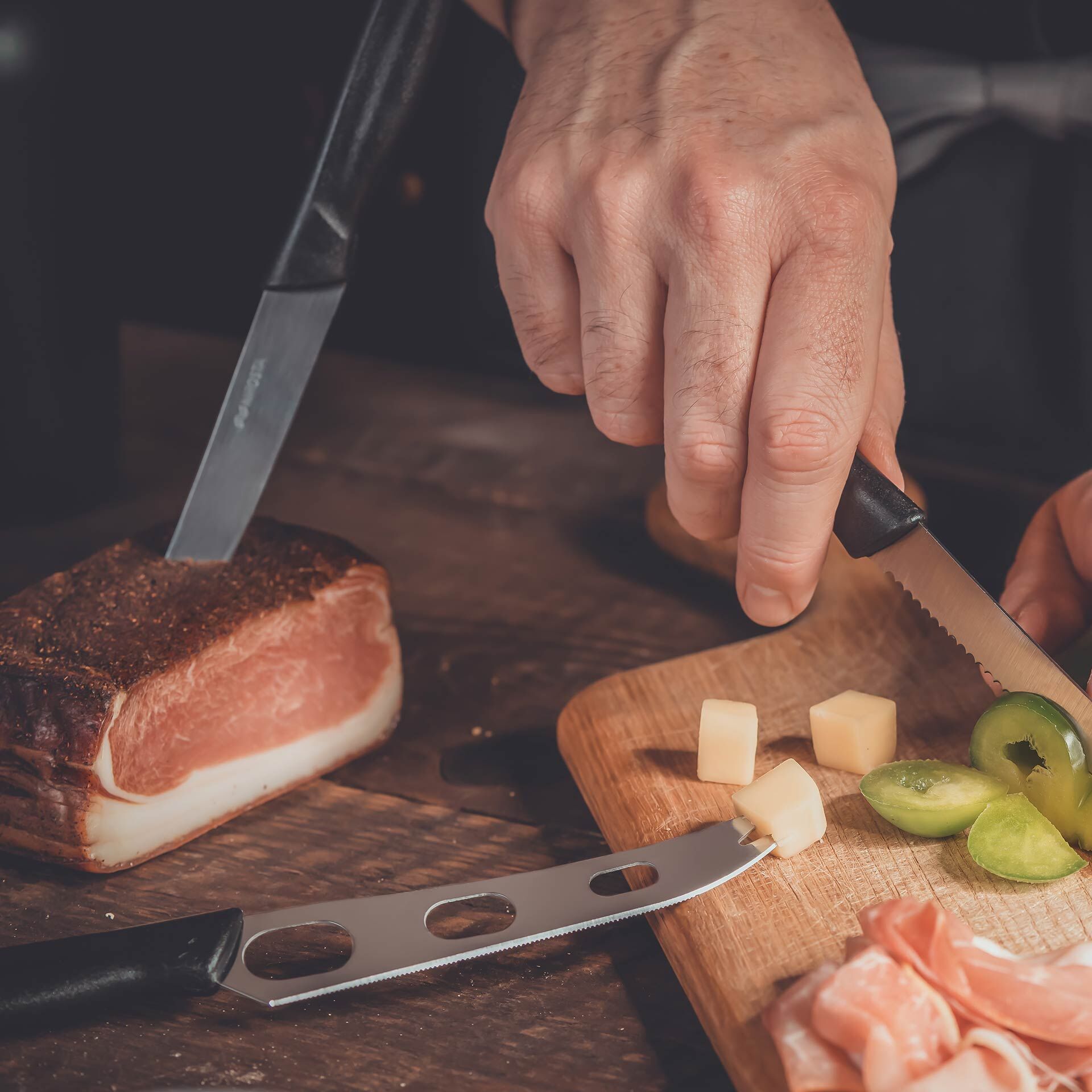 Vespermesser, 21cm, schwarz