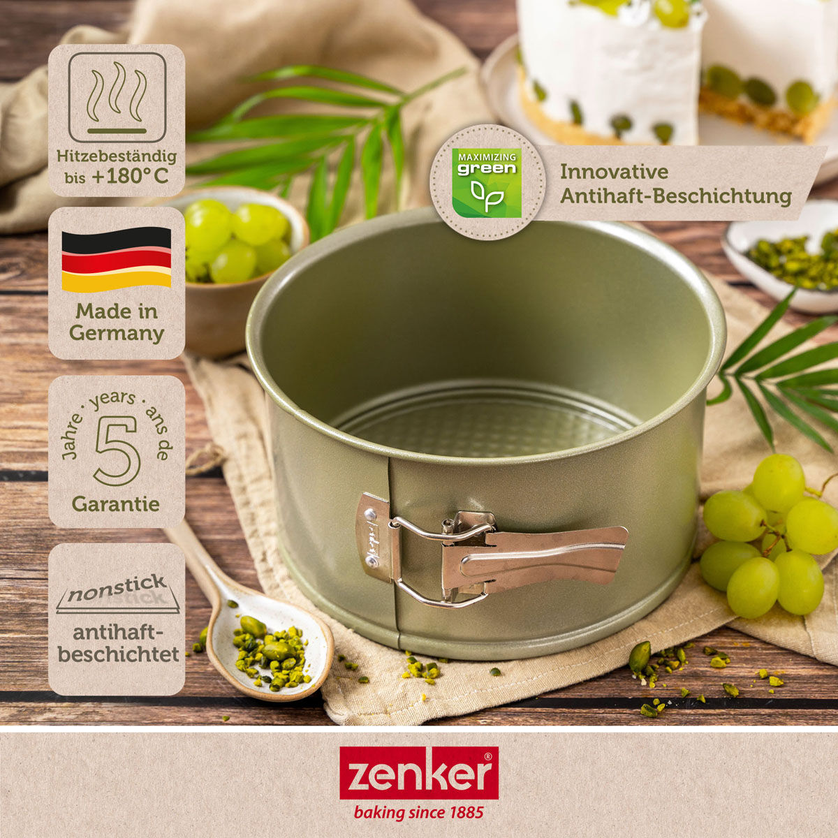 Springform mit hohem Rand Green Vision, Ø18cm