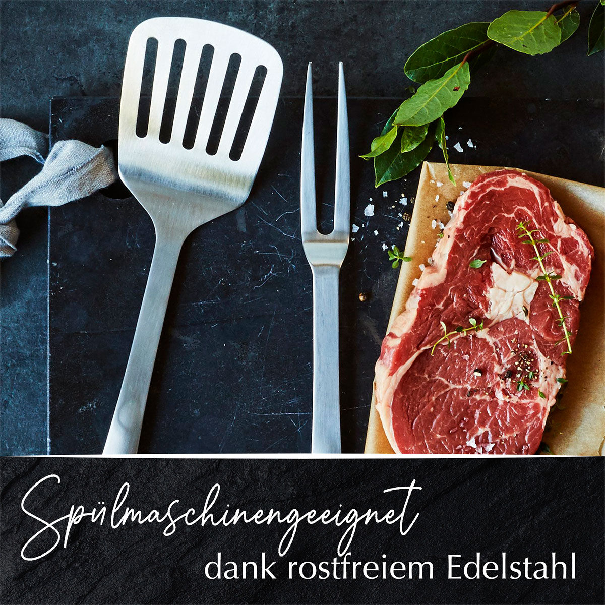 Fleischgabel Satin, 32cm, Edelstahl