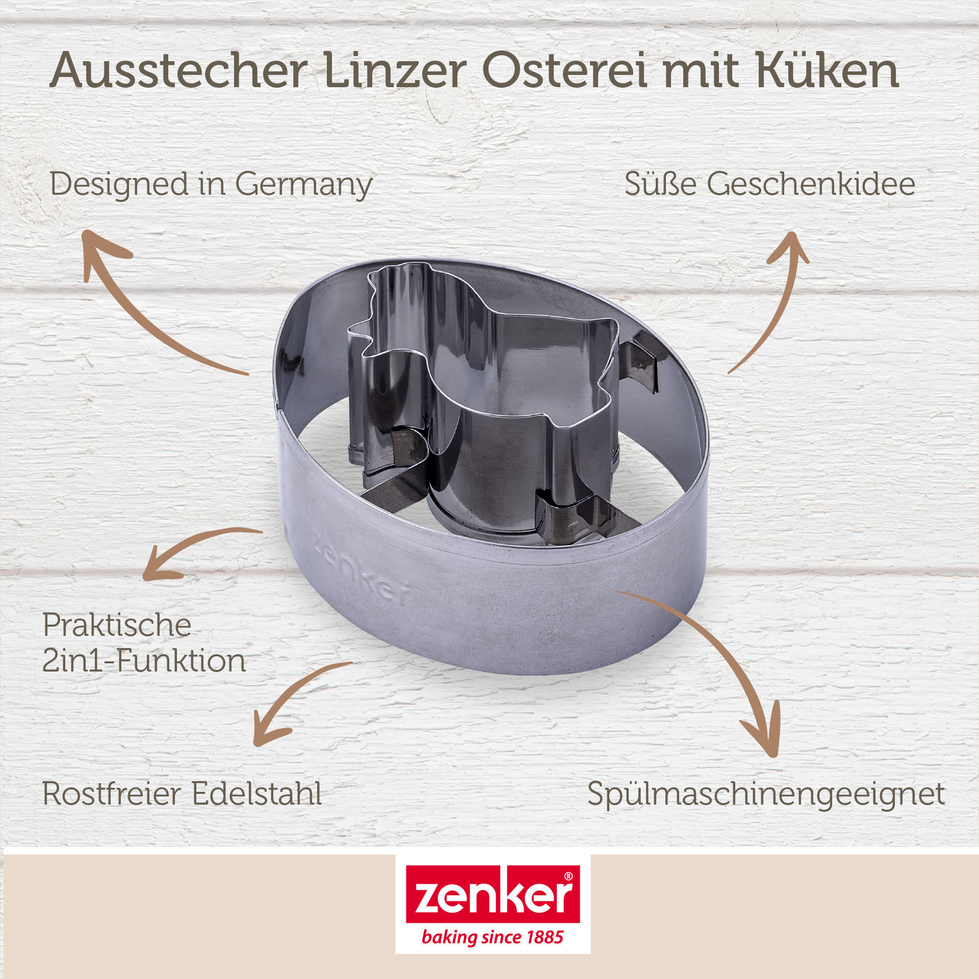 Ausstecher Linzer Osterei mit Küken