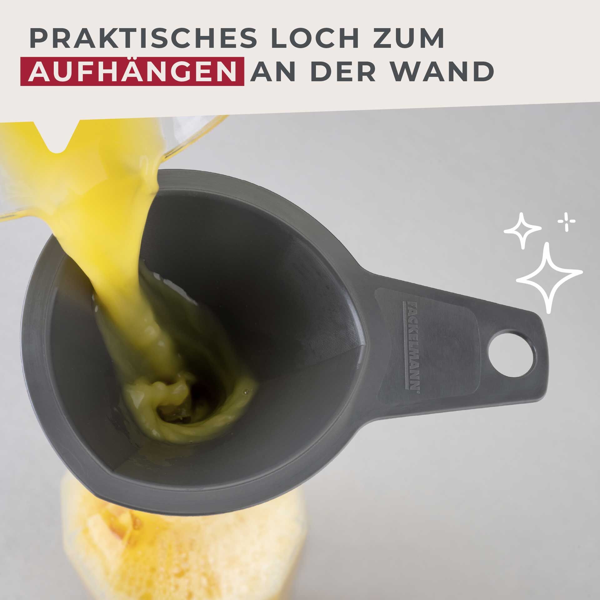 Trichterset, stapelbar, grau, 3-tlg.